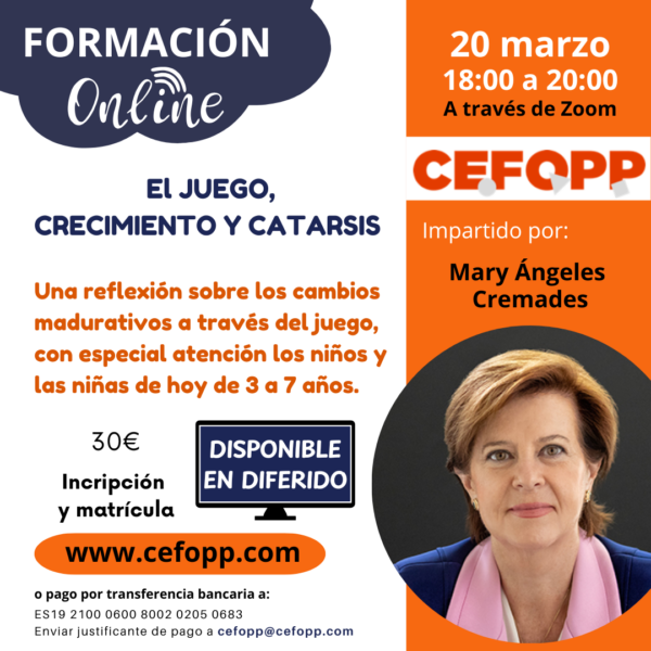 FORMACIÓN ONLINE.  El juego como crecimiento y catarsis